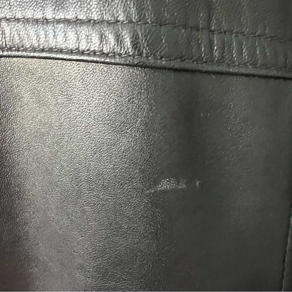 Vintage Nine West Black Leather Jacket for Women size small with zipper front - Picture 9 of 12